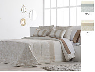 Edredón bouti doble relleno Jacquard Allure color Oro o Perla