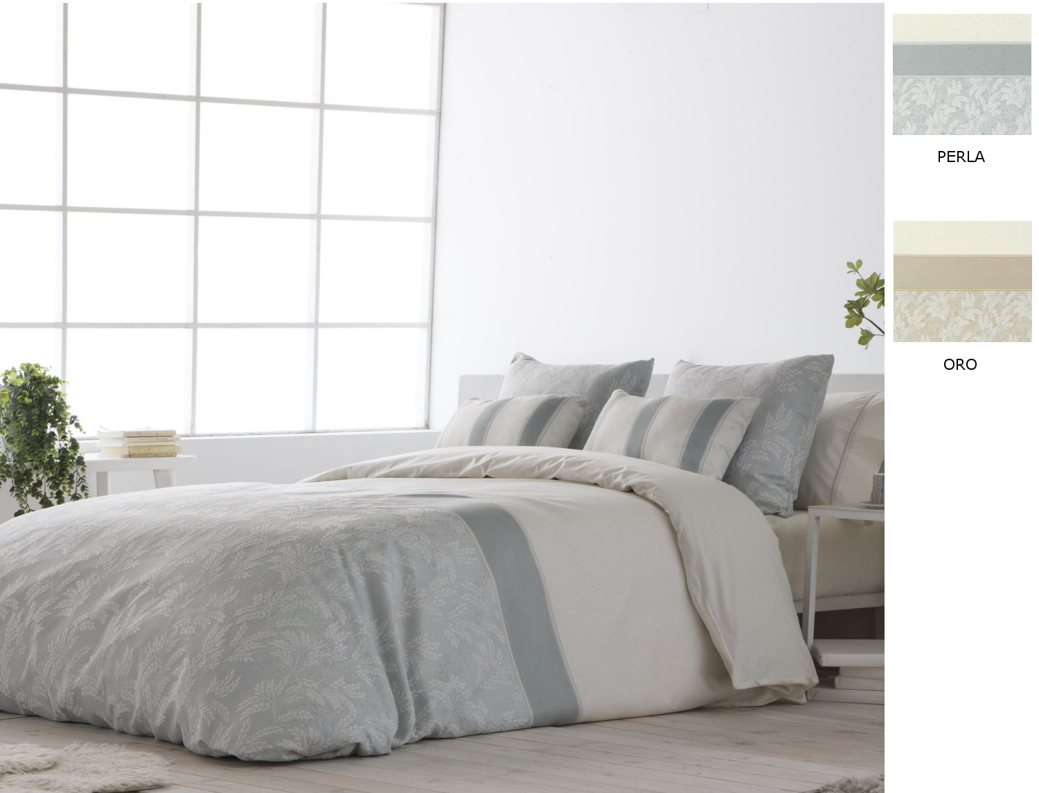 JVR Funda nórdica Jacquard Allure color Oro o Perla