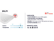 Cubrecolchón de cuna acolchado antiácaros Dolpy