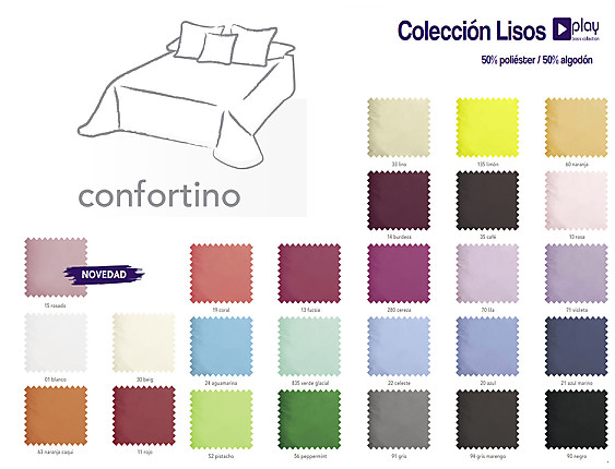 Cañete - Confortino lisos Play Basic 50/50 beige cama 180 Oferta