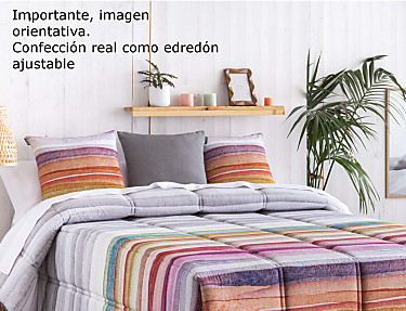 Confecciones Paula - Edredón Ajustable 100% Algodón Anoia