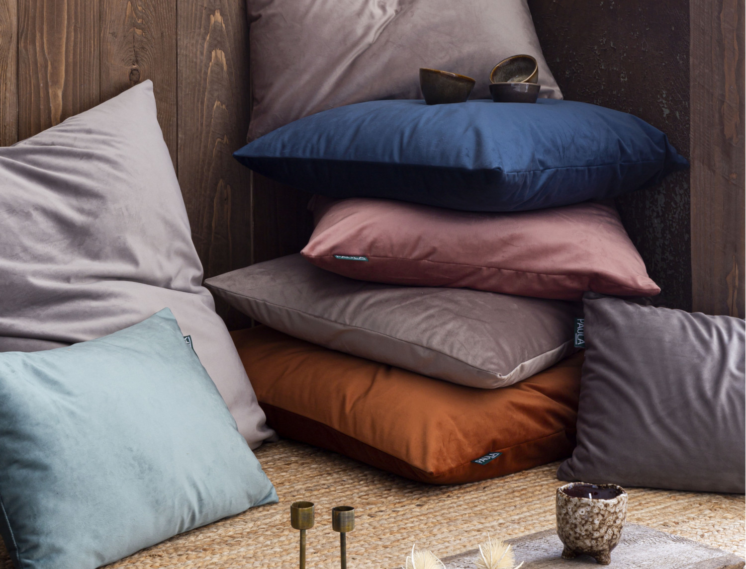 Confecciones Paula Cojín de terciopelo Velvet liso