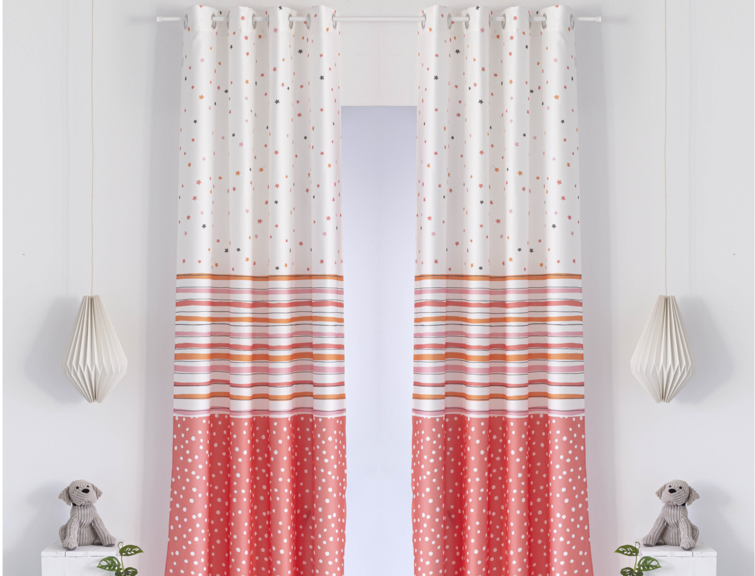 Confecciones Paula Cortina Cenefas franjas.