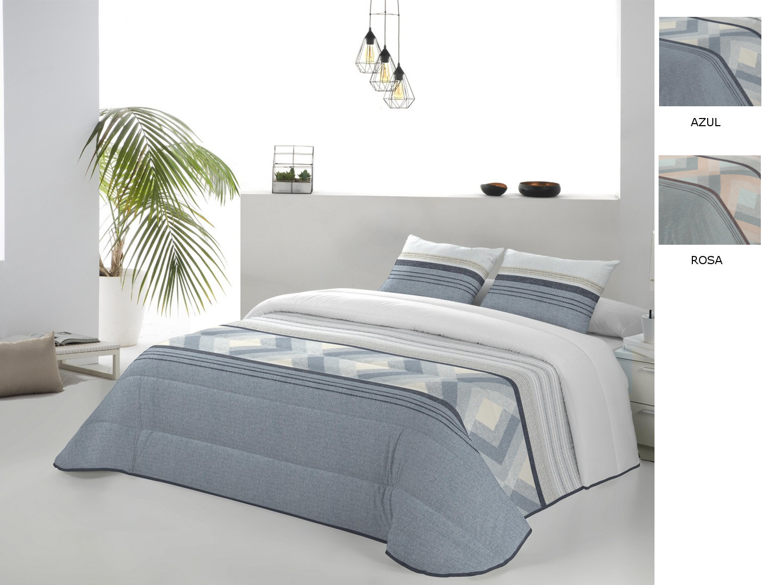 JVR Edredón Conforter Nórdico Colman color Azul o Rosa