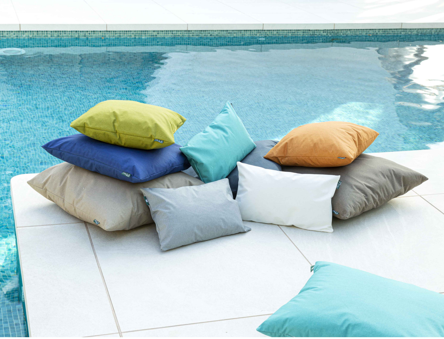 Confecciones Paula Funda de cojín antimanchas repelente al agua Oasis