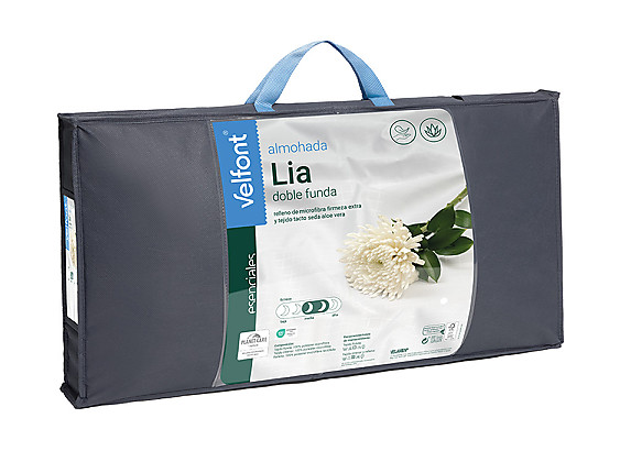 Velfont - Almohada Lia Ribete doble funda. Firmeza Media-Alta