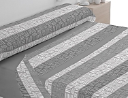 Juego de cama de invierno Coralina Roma color Gris precio especial hasta final de stock