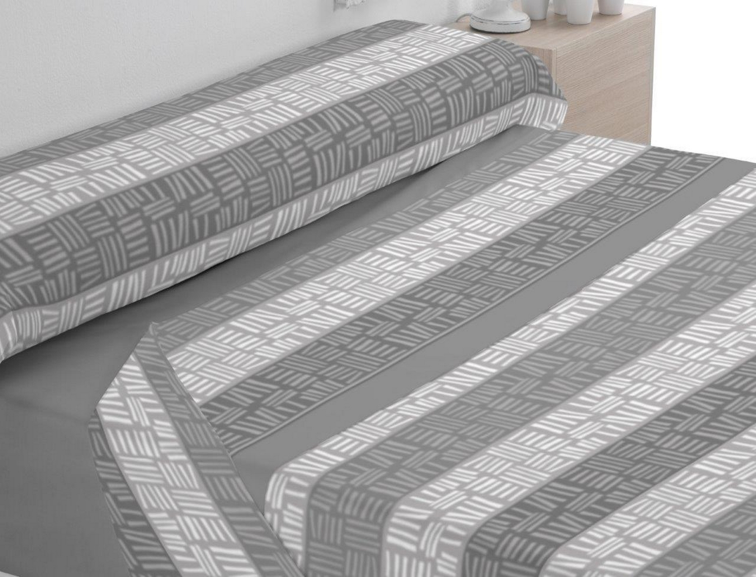 Trovador Juego de cama de invierno Coralina Roma color Gris precio especial hasta final de stock