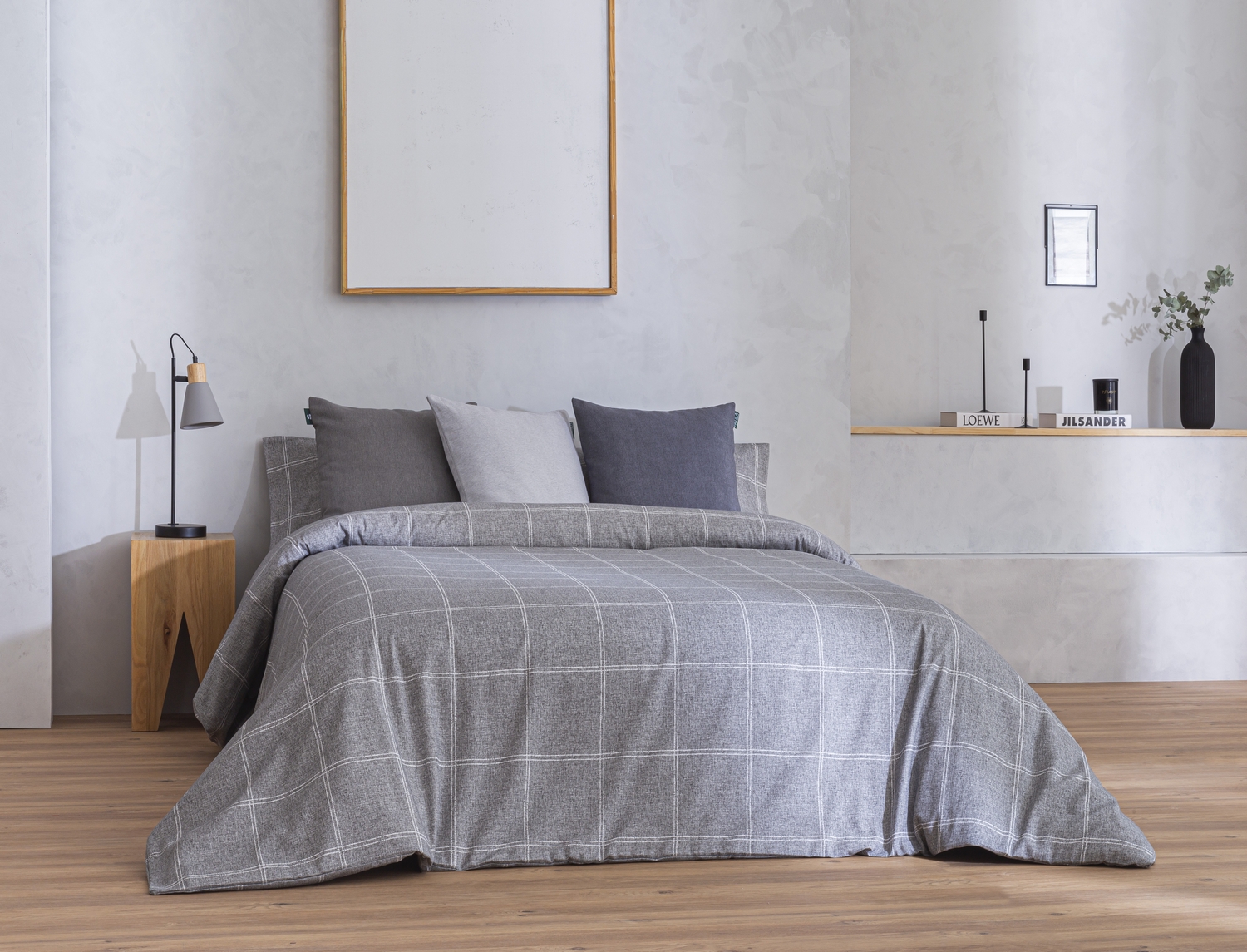 Confecciones Paula Funda nórdica Punto Camiseta 100% Algodón Tamarit Gris Antracita