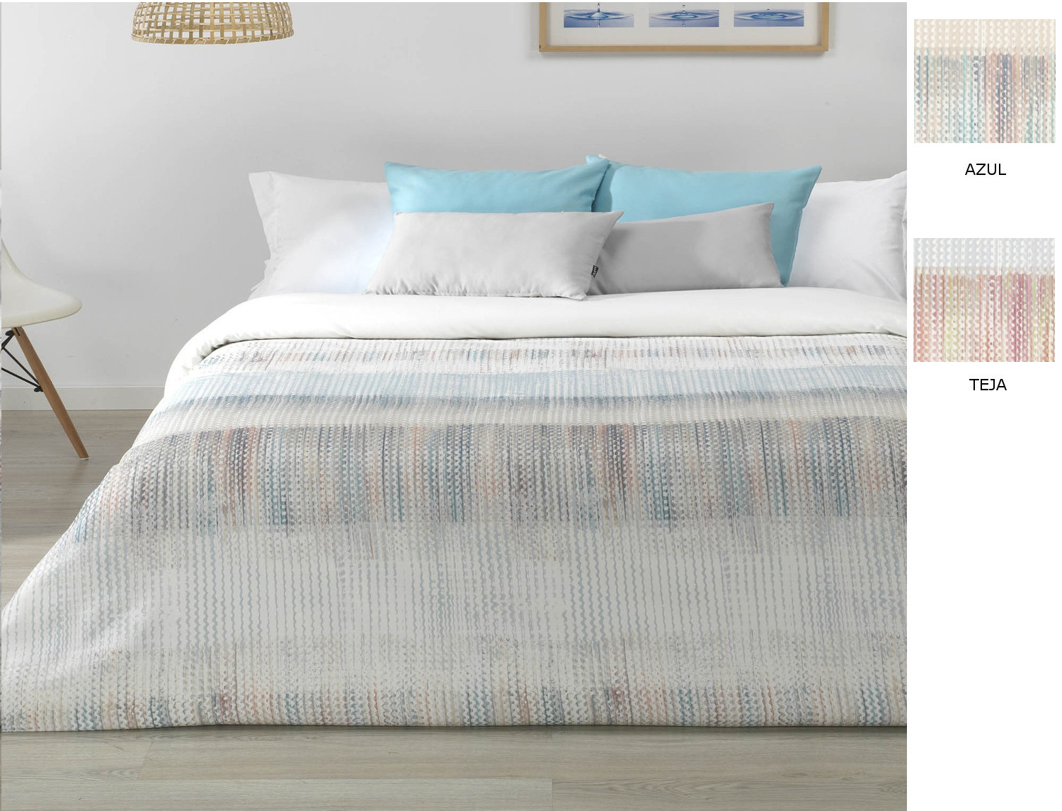 Cañete Funda nórdica Nonna color Azul o Teja