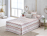 Colcha edredón Dunas con cojín incluído color Nude o Turquesa