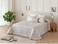 Bouti jacquard Palermo 100gr con fundas de cojín color Blanco, Beige, Maquillaje, Gris o Crema