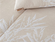 Bouti jacquard Palermo 100gr con fundas de cojín color Blanco, Beige, Maquillaje, Gris o Crema