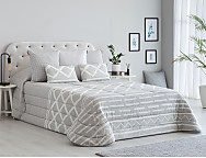 Bouti jacquard Parma 100gr con fundas de cojín color Beige o Gris