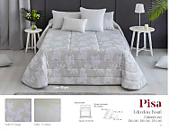 Edredón Sherpa Jacquard Pisa con fundas de cojín color Beige, Gris o Crema