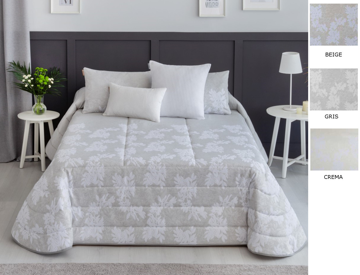 Textilia Edredón Sherpa Jacquard Pisa con fundas de cojín color Beige, Gris o Crema