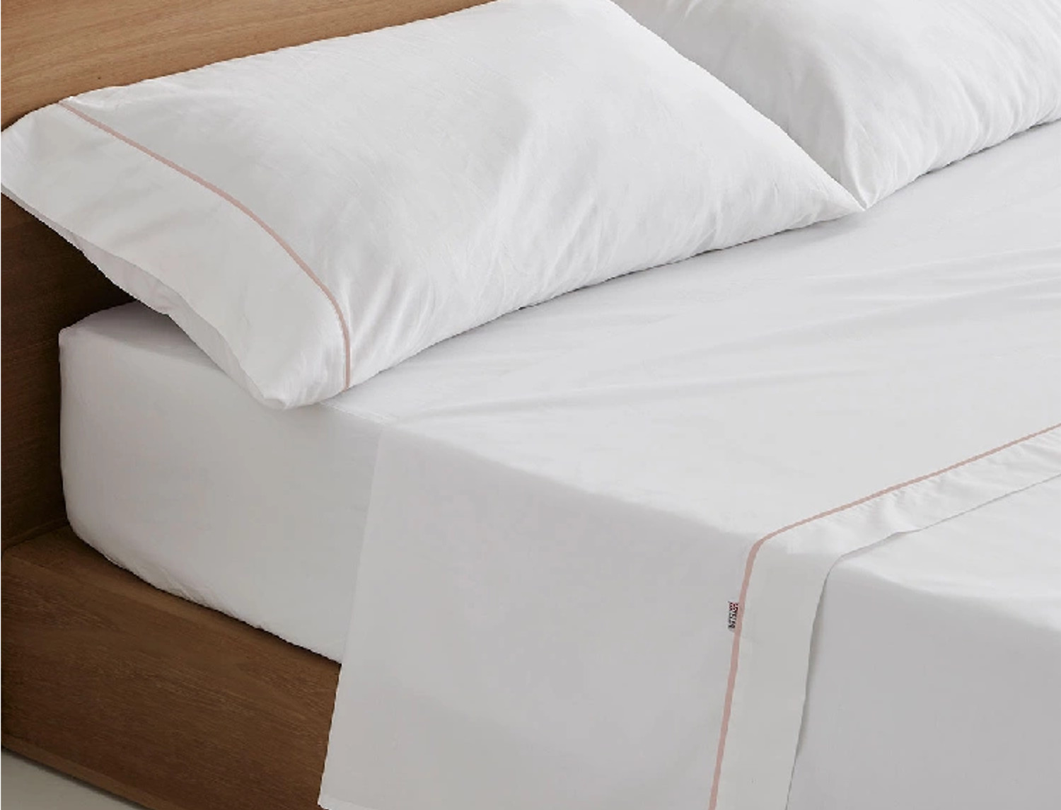 Estelia Juego de cama Estelia Zahora 100% algodón  200 Hilos blanco con festón