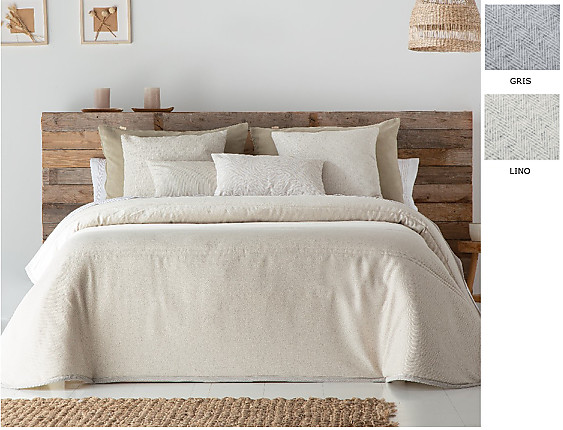 Cañete - Edredón o Conforter Elmer color Lino o Gris