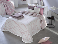 Colcha Jacquard Reversible Dickie cama 180 color Rosa oferta fin de existencias