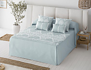 Colcha edredón Idalia color Beige, Gris o Turquesa