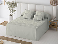 Colcha edredón Idalia color Beige, Gris o Turquesa