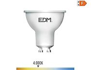 Bombilla dicroica led gu10 5w 450lm 4000k luz dia   5x5,5cm