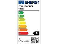 Bombilla esferica led e27 5w 400lm 6400k luz fria  4,5x8cm