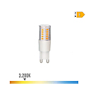 Bombilla g9 led 5.5w 650lm 3200k luz cálida base cerámica  1,8x5,4cm