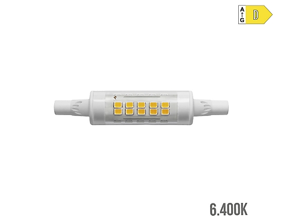 EDM - Bombilla lineal led 78mm r7s 5.5w 800lm 6400k luz fría  1,6x7,8cm