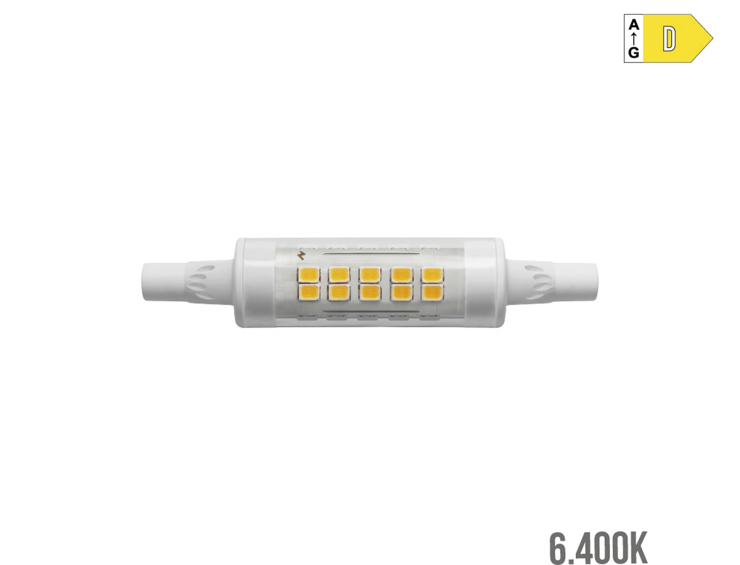 EDM Bombilla lineal led 78mm r7s 5.5w 800lm 6400k luz fría  1,6x7,8cm