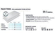 Pack Twin- 2 almohadas viscolásticas. Firmeza Media