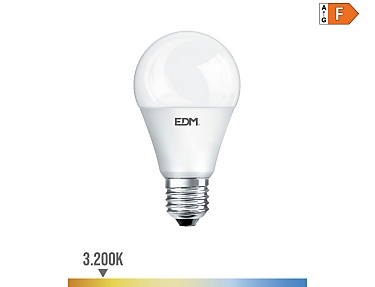 EDM - Bombilla standard led e27 10w 932lm 3200k luz cálida  6x10,8cm