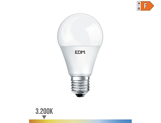 EDM - Bombilla standard led e27 10w 932lm 3200k luz cálida  6x10,8cm