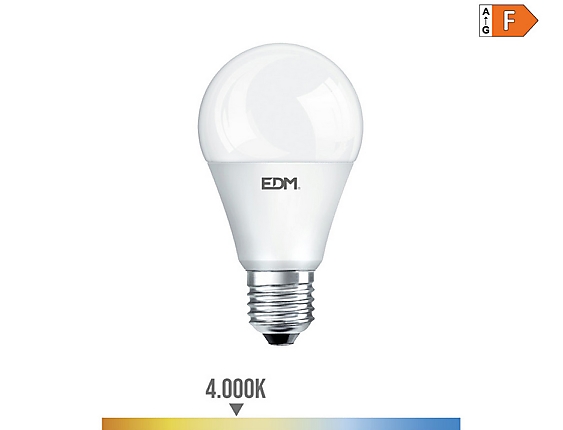 EDM - Bombilla standard led e27 10w 932lm 4000k luz día  6x10,8cm