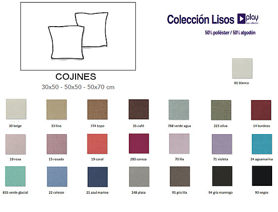 Cañete - Cojín lisos Play Basic 50/50