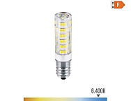 Bombilla tubular de led e14 4,5w 450lm 6400k luz fría  1,6x6,6cm