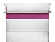 Juego de cama lisos Play Basic 50/50 blanco con vivo