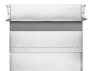 Juego de cama lisos Play Basic 50/50 blanco con vivo