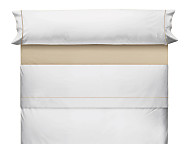 Juego de cama lisos Play Basic 50/50 blanco con vivo