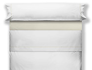 Juego de cama lisos Play Basic 50/50 blanco con vivo