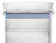 Juego de cama lisos Play Basic 50/50 blanco con vivo