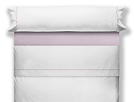 Juego de cama lisos Play Basic 50/50 blanco con vivo