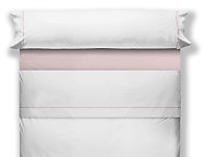Juego de cama lisos Play Basic 50/50 blanco con vivo