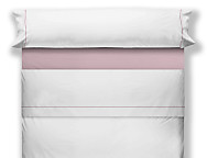 Juego de cama lisos Play Basic 50/50 blanco con vivo