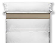 Juego de cama lisos Play Basic 50/50 blanco con vivo