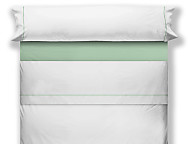 Juego de cama lisos Play Basic 50/50 blanco con vivo
