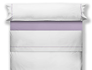 Juego de cama lisos Play Basic 50/50 blanco con vivo