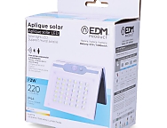 Aplique solar 2w 220lm 6.500k con sensor color blanco