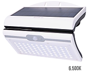 Aplique solar 6w 430lm 6.500k con sensor, color blanco