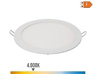 Downlight led empotrable redondo 20 w luz dia 4000 k 1500 lm blanco  22,5 cm